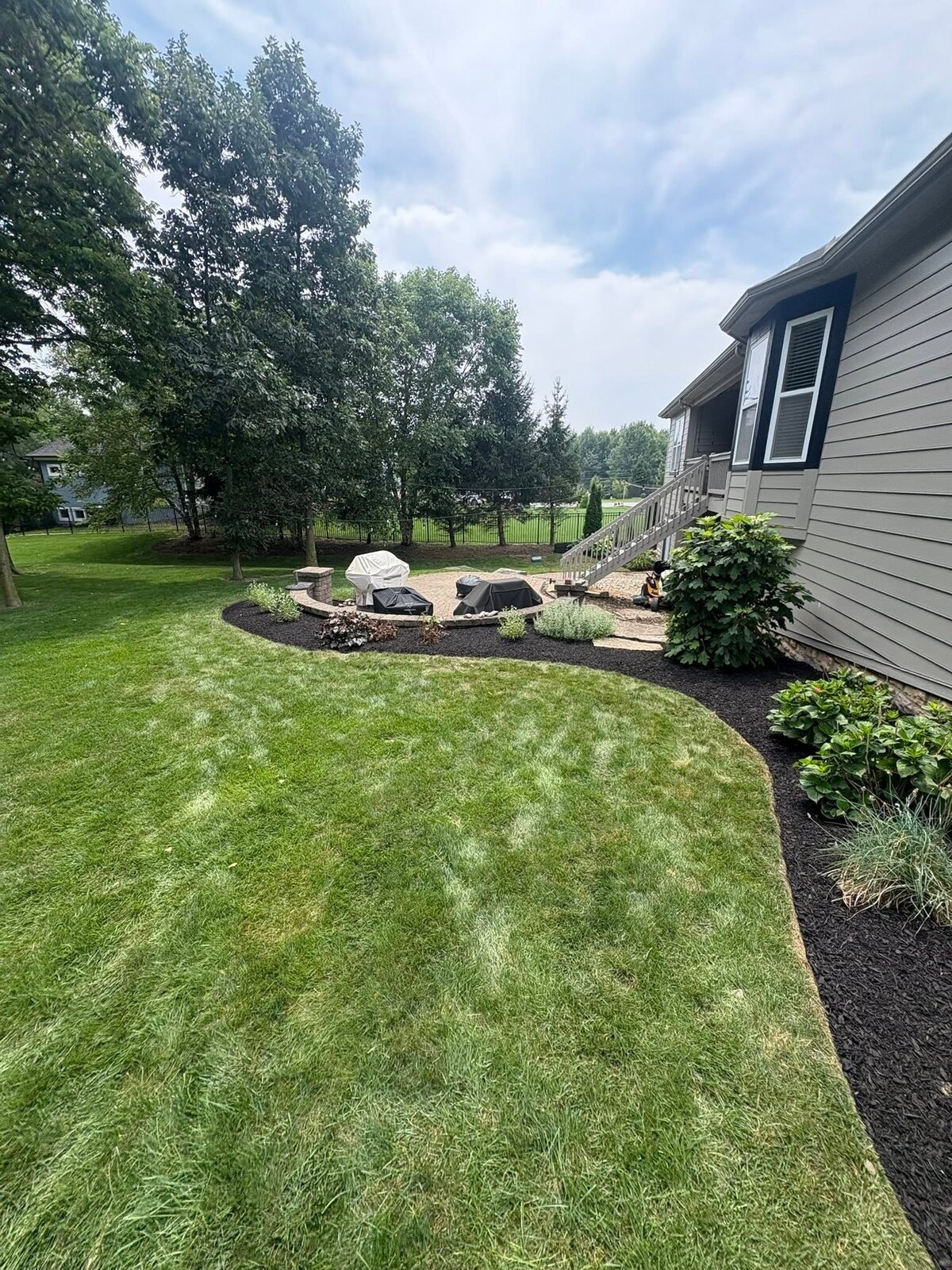 Boulder bed & new plantings