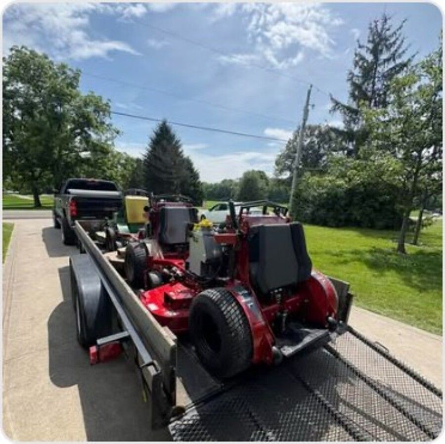 Ben's Landscaping equipment loaded and ready for a job